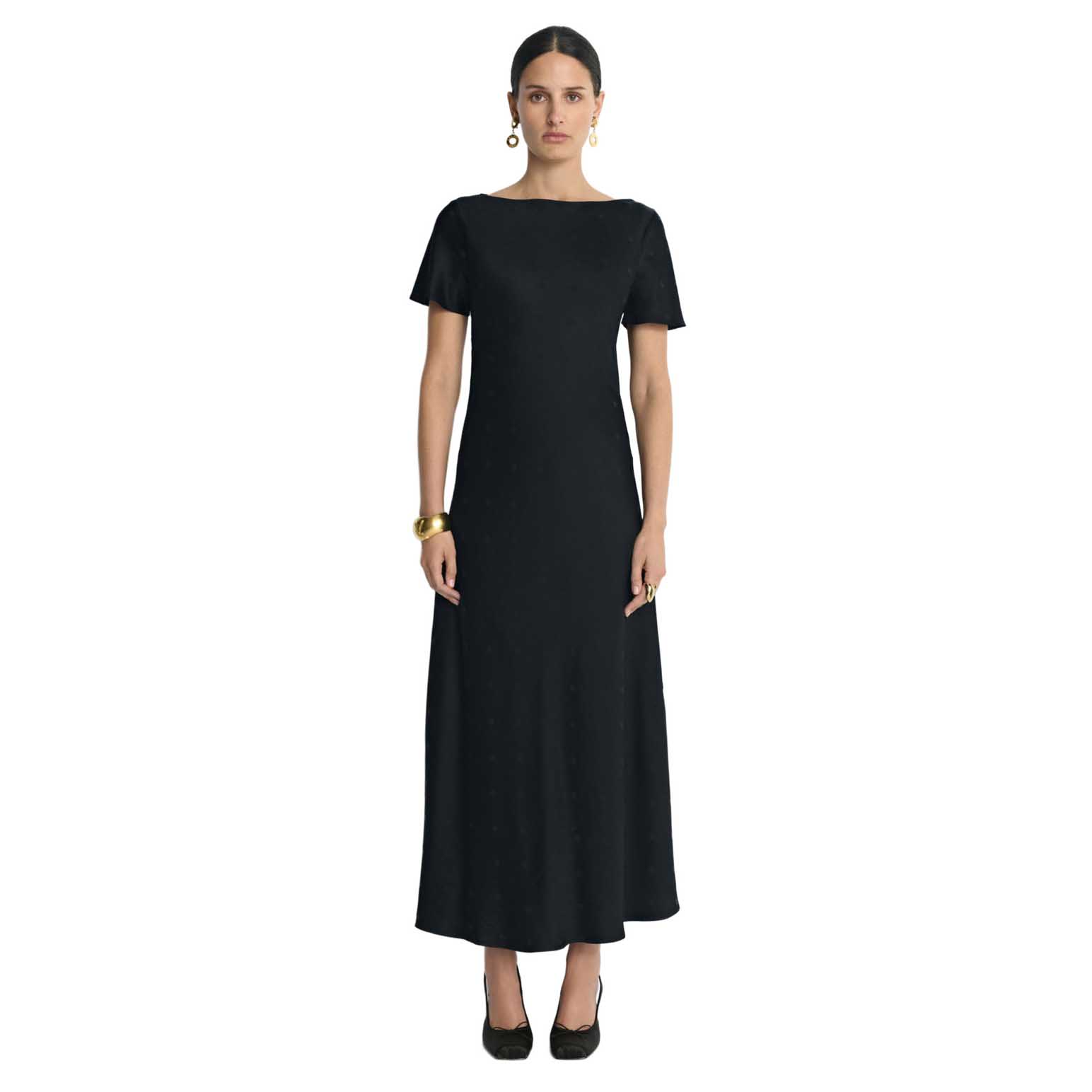Veronika Maine Bias Jacquard Dress